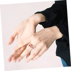 Abaodam Fashionable 18k Rose Gold Finger Ring Alloy Jewelry Ring for Couples Wedding Ring Set Suitable for Occasions