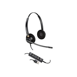 Plantronics Corded Headset with USB Connection, Black