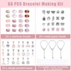 Emibele Girls Charm Beads Bracelet Making Kit with Portable Jewelry