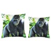 Jungle Animals Gorilla Monkey Throw Pillow, 18x18, Multicolor