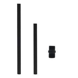 2 Sets Of M16x200mm+M16x300mm Black Chandelier Connecting Rod Island Lighting Fixtures,With M16 Double Threaded Fittings For Ceiling,Floor And Chandelie