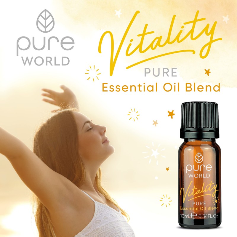 Pure World Vitality Blend of Essential Oils. Neroli, Bergamot Cinnamon
