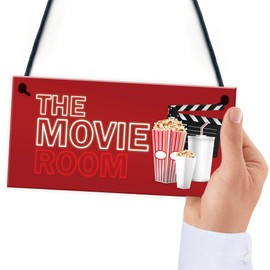 RED OCEAN Home Cinema Room Hanging Sign Home Decor Gift Man Cave Shed Summer House