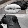 QWORK Motorcycle Handlebar Gloves Winter Thermal Windproof Waterproof with Reflective