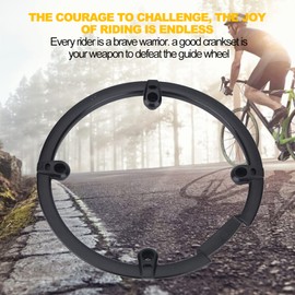 Chain Guard Protector, Cycling Chainring Sprockets Cranksets Guard Protector Black Plastic Chain Wheel Crankset Cover for Mountain Bike