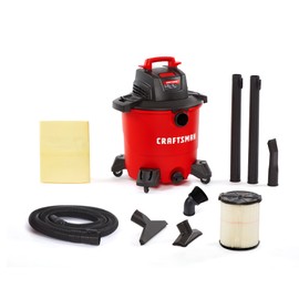 CRAFTSMAN CMXEVBE18690 9 Gallon 4.25 Peak HP Wet Dry Vac, Portable Shop Vacuum Wet and Dry with Filter, Dust Bag, Dusting Brush, Hose and Attachments for Home, Garage and Automotive Cleaning