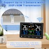 Geevon Weather Stations Wireless Indoor Outdoor Thermometer, Color VA Display