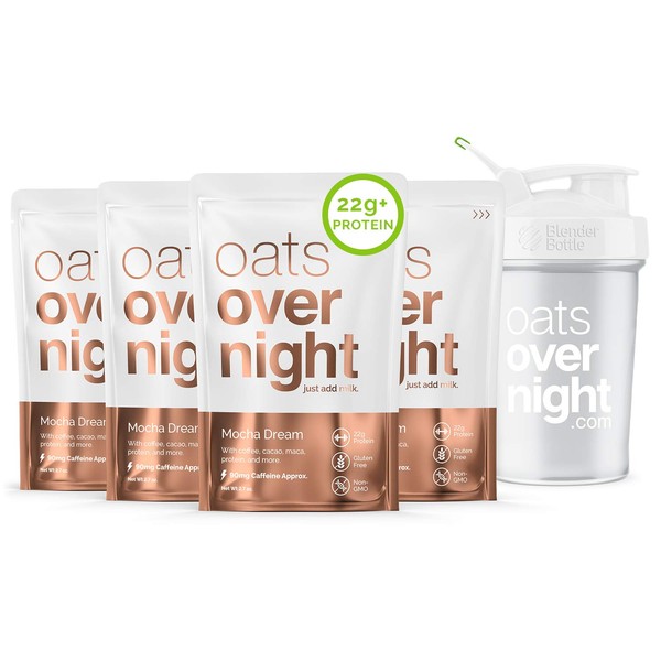 Oats Overnight - Mocha Dream (8 Pack with BlenderBottle) High