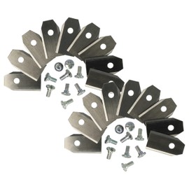 vhbw 18 x Replacement Blades Compatible with Mr. Gardener MR 400, MR 1000 Lawnmower - Replacement Blade Silver, Steel