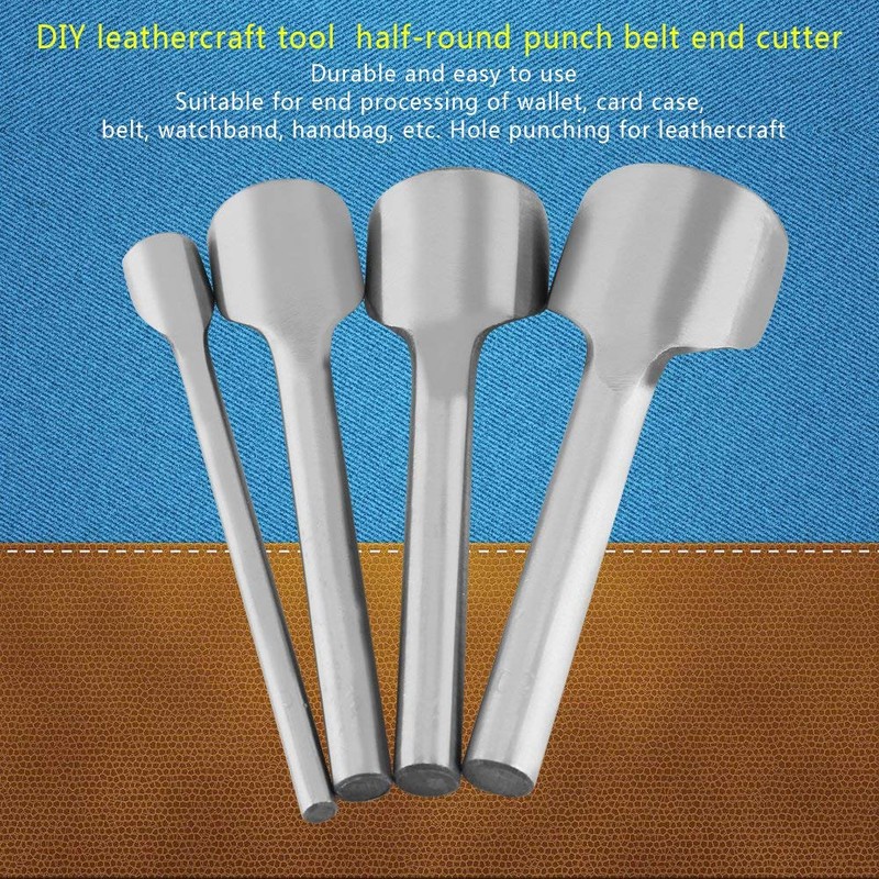 Leather Semicircular Cutter Punch, DIY Leather Carft Half Round Punch