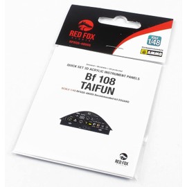 Red Fox QS-48005 1/48 Messerschmitt Bf 108 Taifun 3D Acrylic Cockpit Instrument Panel (for Eduard)