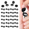 200pcs Black Screw Caps, Fits 6 And 8 Screws, Plastic