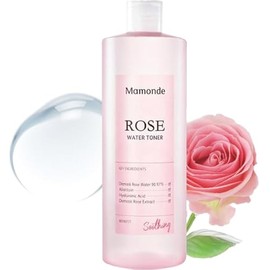 Mamonde Rose Water Vegan Toner for Face - 90.97% Pure Rosewater, Organic Certified, Soothing and Hydrating, Alcohol-Free, Korean Skin Care, 8.45 Fl Oz