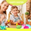 24 x Easter Eggs for Hanging, Colourful Plastic Eggs Easter,