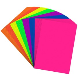 Colored Copy paper 8.5X11 Inches,140 Sheets 20 lb/80GSM 7 Colors Neon Fluorescent Letter Size Printer Multipurpose Paper for Office School Education Daily Printing,Document Copying,Study