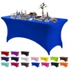 Stretchable Tablecloths,Royal Blue Spandex Fitted Tablecover 6ft Washable Stretch Spandex