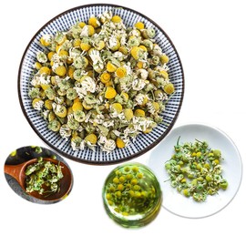 Chinese Herbal Tea Chamomile German Imported Raw Material Bulk New Scented Tea Health Care Flowers Tea Healthy Green Food (100g)