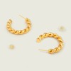 MEVECCO Gold Hoop Earring Sterling Silver Post Twisted Chunky Open