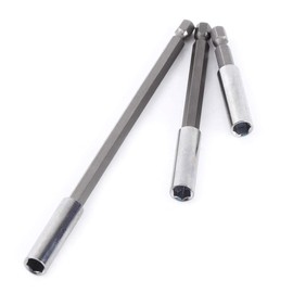 Yosoo Health Gear 3 x magnetic bit holder, 6 cm/10 cm/15 cm drill extension set, 1/4 inch hex screwdriver bit holder, bit holder, drill bushing extension strip, magnetic screwdriver