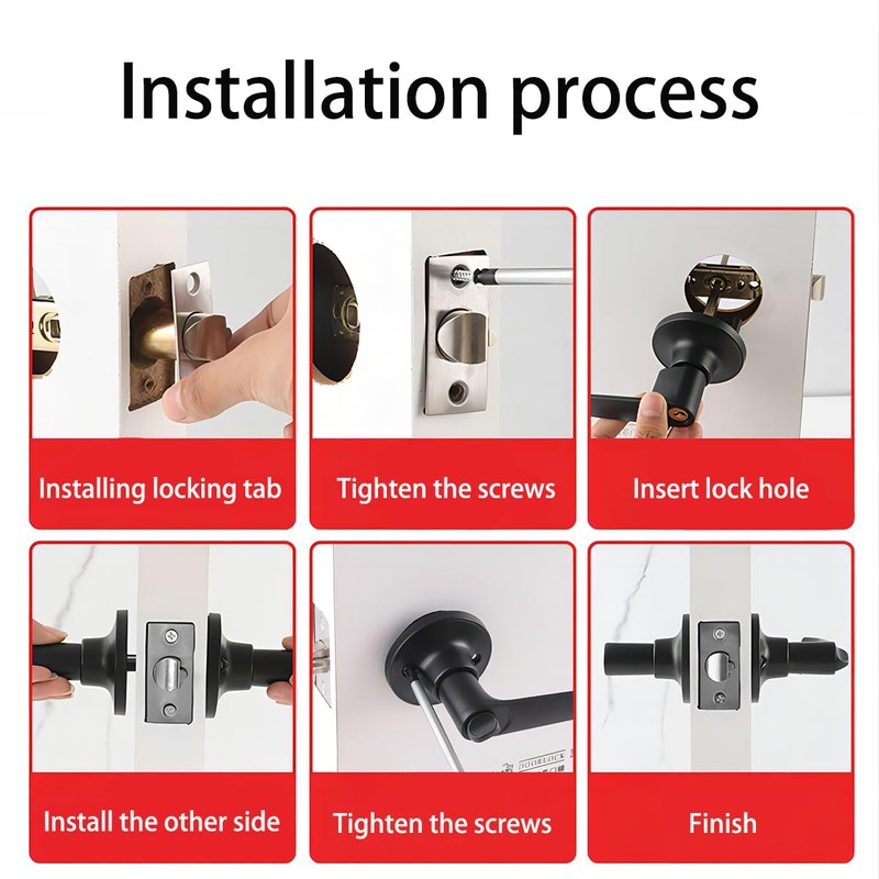 Qrity Lever Door Handle Lock with Keys, Door Lock for