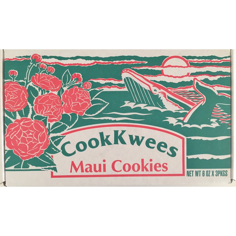 The Original Maui CookKwees Hawaii Cookies 3 Pack- 6 Ounces