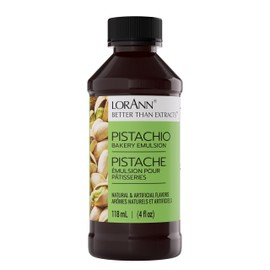 Lorann Oils Pistachio Bakery Emulsion: Genuine Pistachio Aroma, Perfect for Boosting Nutty Notes in Baked Goods, Gluten-Free, Keto-Friendly, Pistachio Extract Substitute Essential for Your Kitchen