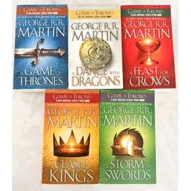 FIVE-BOOK GEORGE MARTIN SET: THRONES, KINGS, SWORDS, CROWS, DRAGONS (Song of Ice & Fire)