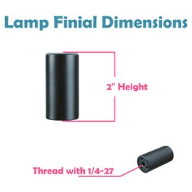 Aspen Creative Oil Rubbed Bronze 24044-05-1, Finial for Lamp Shade Finish, 2" Height, 1 Count (Pack of 1)