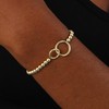 CUEZIY Gold Bracelets for Women 14K Gold Bead Bracelet Hypoallergenic