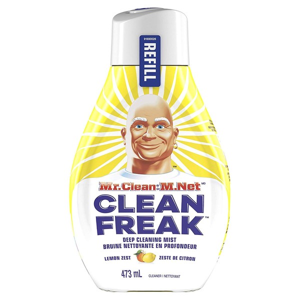 Mr. Clean Freak Deep Cleaning Mist Multi-Surface Spray Lemon Zest Bundle, 1 Starter + 1 Refill