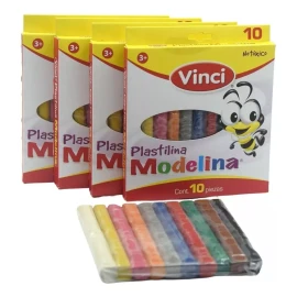 Vinci Plastilina En Barra Vinci 3 Cajas Con 10 Colores C/u