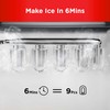Silonn Ice Makers Countertop, 9 Cubes Ready in 6 Mins,