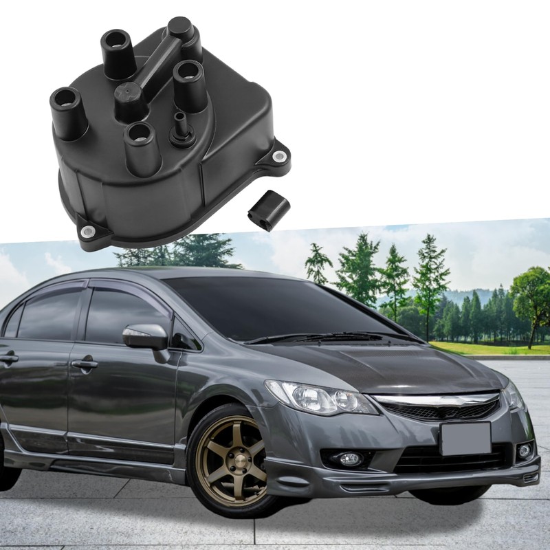 A ABSOPRO Distributor Cap for Honda Civic 1995-2000 Plastic,Metal Black