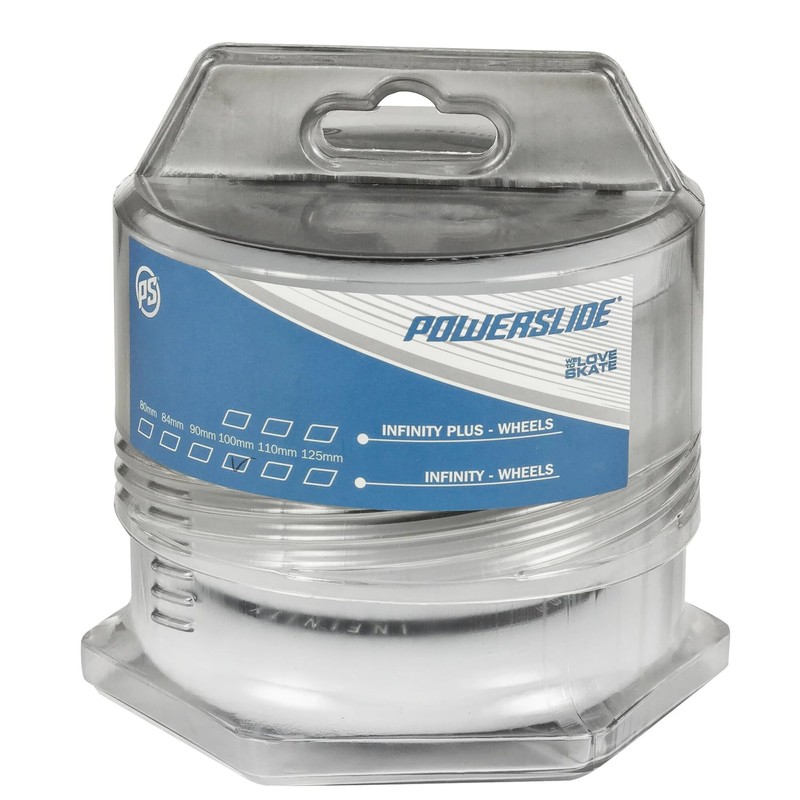 Powerslide Infinity Ii Wheels, Pack of 4, white, 100mm
