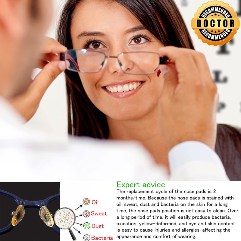 Eyeglass Nose Pads Anti-Slip Upgraded Soft Nose Pad Eyeglass Repair