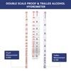 Circrane 0-200 Proof & Tralle Alcohol Hydrometer with Glass Test