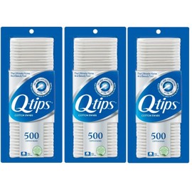 Q-Tips Cotton Swabs, 500 Count (Pack of 3)