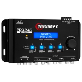Taramp's Pro 2.4S DSP Crossover full Digital Signal Processor and Equalizer with sequencer 15-band Graphic Equalization 12 preset EQ 2-Channel in and 4-Channel Out