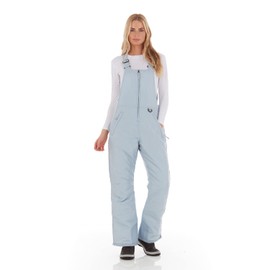 Arctic Quest Womens Ski Snow Bibs Pants Insulated Water Resistant Overalls Snowboarding Winter Waterproof Pants Women, Blue Fog, Medium