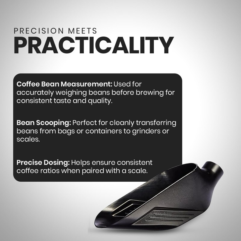 Rattleware Black Half Kilo Bean Scale Scoop - Durable Construction