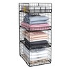 4 Tier Closet Organizers and Storage Shelves,4 Pack Narrow Stackable