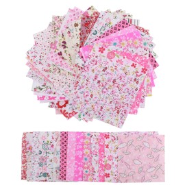 50 Pcs DIY Fabric Bundles, 10 * 10cm Squares Assorted Pattern Cotton Quilting Supplies, Precut Quarter Bundle Fabric Patchwork Craft for DIY Scrapbook Floral Crafting Sewing (Gray-Black) (Gray Black)