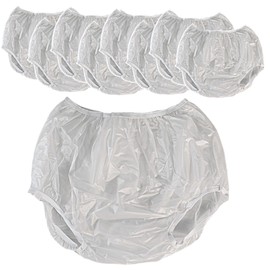 Adult Vinyl Waterproof Pull-On-Cover Incontinence Under Pants [Pack of 9] Extra Waterproof Protection Designed to GO ON TOP of/Together with Diapers & Briefs as Added Leak Resistance (X-Large)