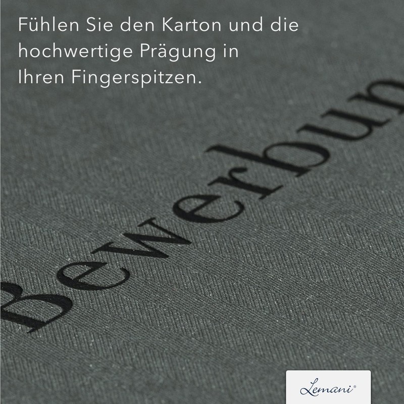 Lemani® Carisma 2-Piece Application Folders Dark Grey with 1 Spine