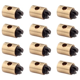 Pack of 12 Bowden Cable Nipple Brass Gas Cable Screw Nipple Brake Cable Nipple Screws Replacement Metal Set Motorcycle Solderless Throttle Cable Nipple Accessories for Throttle Cable Motorcycle Moped