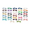 Jacob Alexander Pair of Solid Color Silk Knot Cufflinks -