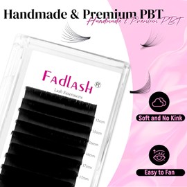 FADLASH Eyelash Extensions D Curl 0.07 15-20mm Mixed Tray Easy Fan Lash Extensions Volume Lashes 2D-10D Self Fanning Lash Extensions (0.07-D, 15-20mm Mix)