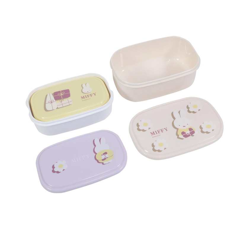 Kutsuwa Miffy Lunch Collection / Sticker Box (3 Pieces) 180/300/480ml