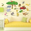 DaraBaby Vinil Decorativo Infantil Animales Ingles Sala Estancia Sala
