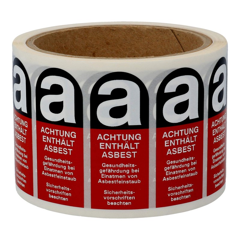 Labelident Hazardous Substance Labels for Asbestos Products – 25 x
